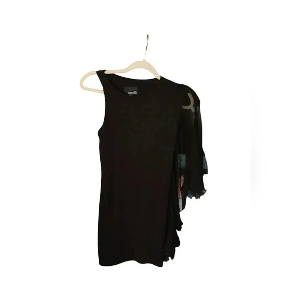 ANALILI Women's One Shoulder Silk Sleeve Sheath Dress - Picture 2 of 5